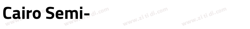 Cairo Semi字体转换